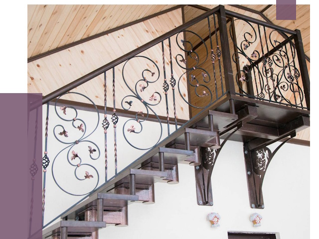 Кованые лестницы в Вятских Поляне от 79170 руб. под ключ