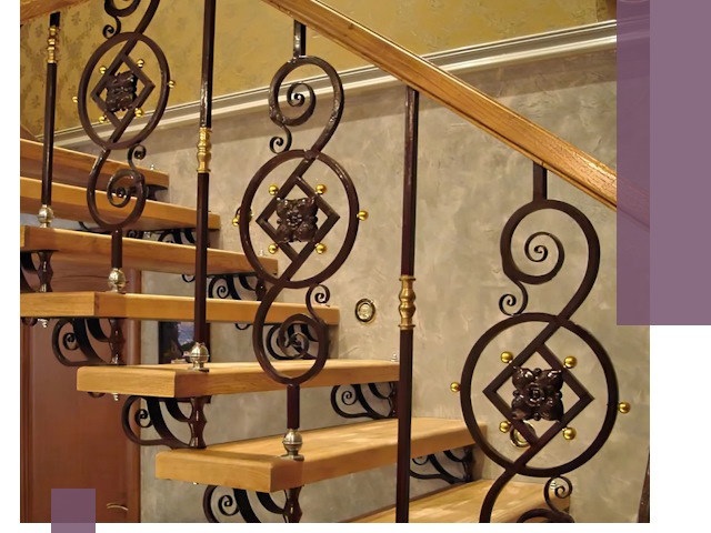 Изготовление кованых лестниц под ключ в Вятских Поляне