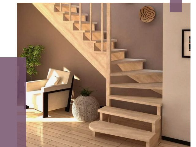 Изготовление Г-образных лестниц в Вятских Поляне от 18778 руб. 