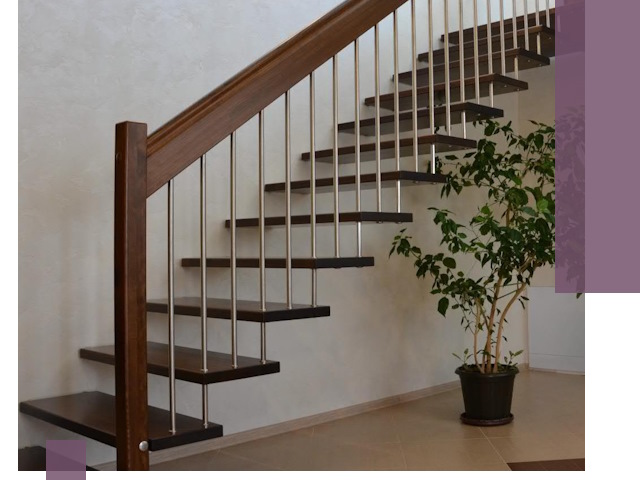 Лестницы на больцах под ключ в Вятских Поляне – изготовление и монтаж