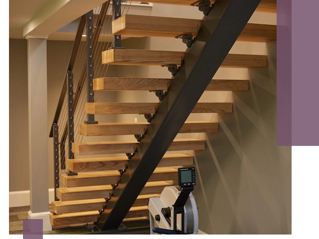 Лестницы на монокосоурах под ключ в Вятских Поляне - изготовление и монтаж