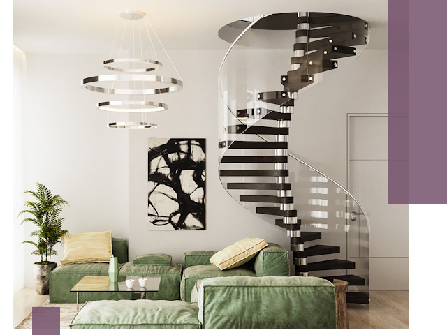 Лестницы для двухуровневой квартиры в Вятских Поляне — изготовление и монтаж