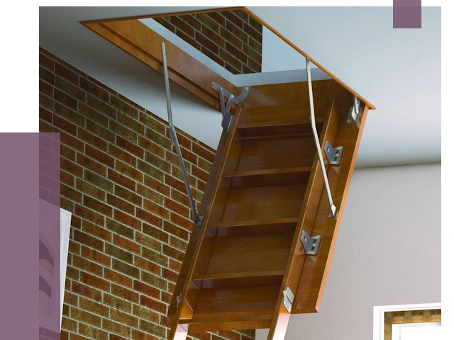 Установка чердачной лестницы в Вятских Поляне от 7765 руб. | ПРОЛЁТ-Втс