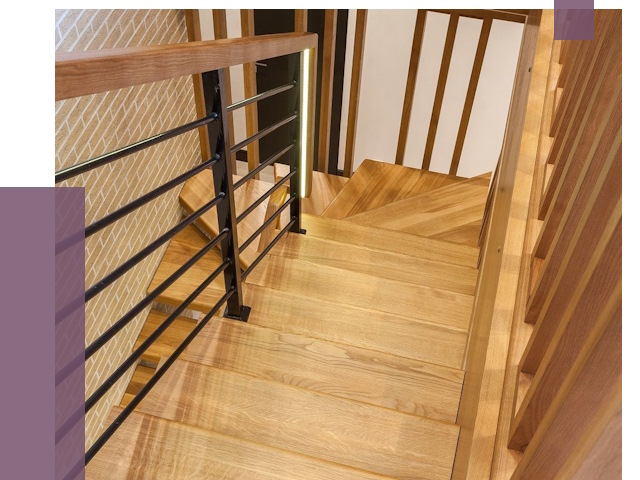 Лестницы из ясеня в Вятских Поляне под ключ от 9947 руб. 