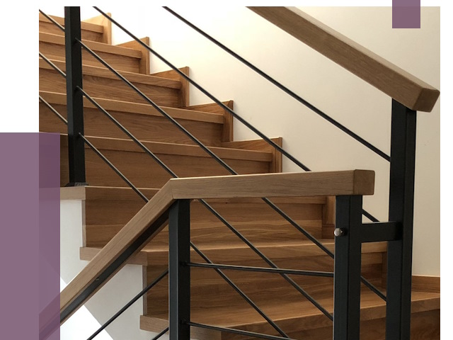Обшивка металлической лестницы деревом в Вятских Поляне от 4314 руб.