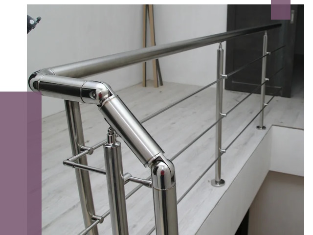 Перила из нержавеющей стали в Вятских Поляне от 8932 руб. под ключ | ПРОЛЁТ-Втс