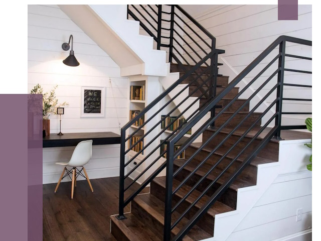 Перила для лестницы в доме в Вятских Поляне от 7359 руб. — ПРОЛЁТ-Втс