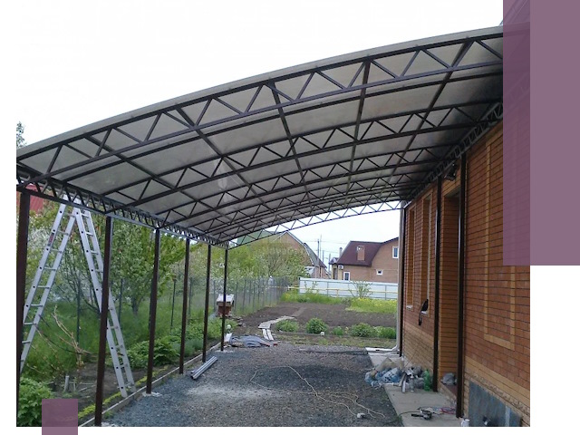 Профессиональный монтаж навесов под ключ в Вятских Поляне