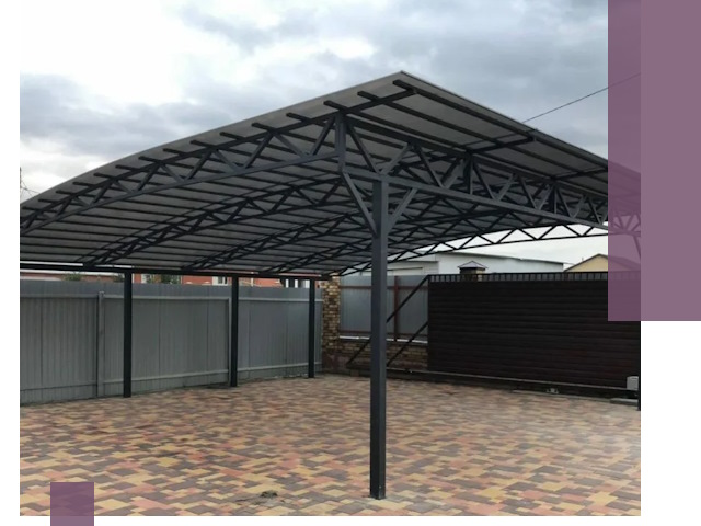 Недорогие навесы под ключ в Вятских Поляне — изготовление и монтаж