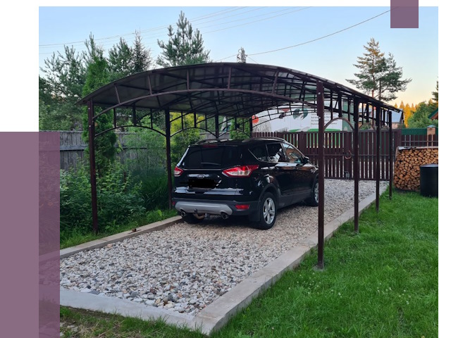Навесы для автомобиля в Вятских Поляне от 13043 руб.  | ПРОЛЁТ-Втс