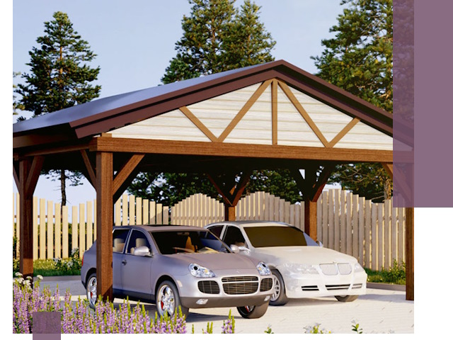 Навесы для автомобиля в Вятских Поляне — изготовление и монтаж