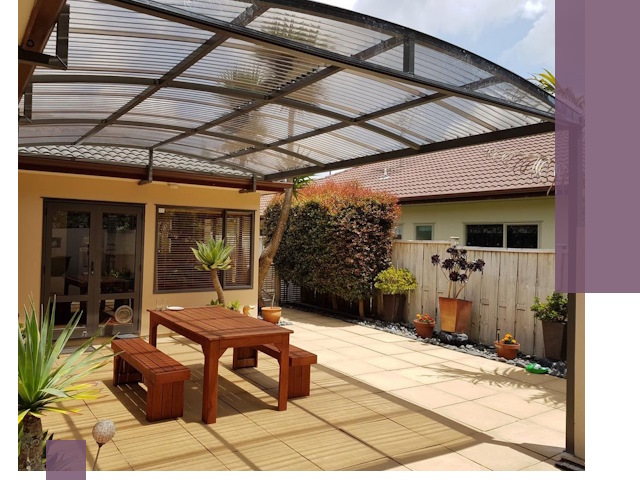 Навесы во двор под ключ в Вятских Поляне — изготовление и монтаж