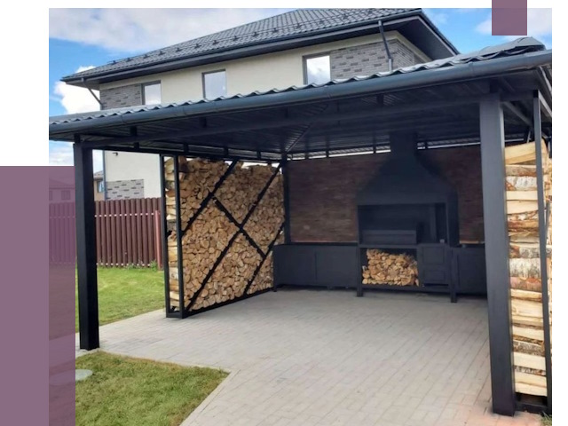 Навесы для барбекю в Вятских Поляне от 12637 руб. под ключ | ПРОЛЁТ-Втс