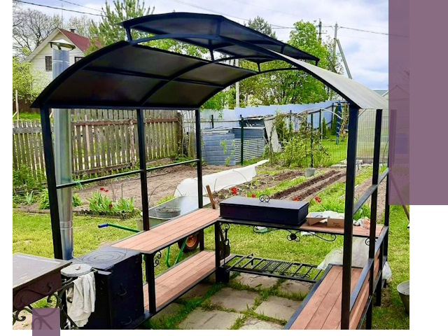 Навесы для барбекю в Вятских Поляне: изготовление, монтаж и демонтаж