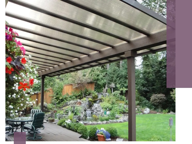 Навесы из поликарбоната под ключ в Вятских Поляне быстро и надёжно