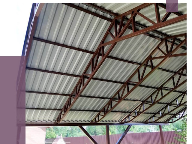 Навесы из профнастила в Вятских Поляне от 7308 руб. | ПРОЛЁТ-Втс