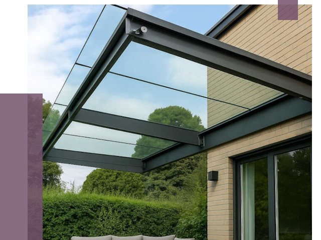 Стеклянные навесы и козырьки в Вятских Поляне от 12180 руб.