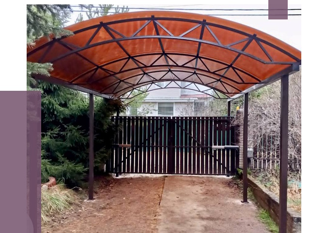 Арочные навесы в Вятских Поляне от 12637 руб. — изготовление и монтаж | ПРОЛЁТ-Втс