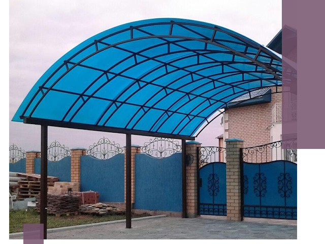 Арочные навесы под ключ в Вятских Поляне — изготовление и монтаж