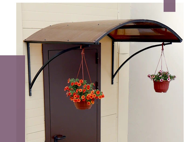 Козырьки над входом в Вятских Поляне от 14718 руб.  | ПРОЛЁТ-Втс