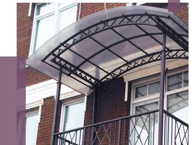 Козырьки над балконом в Вятских Поляне от 8577 руб. | ПРОЛЁТ-Втс