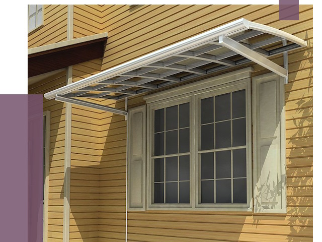 Козырьки над окнами в Вятских Поляне от 7562 руб. — монтаж, покупки | ПРОЛЁТ-Втс