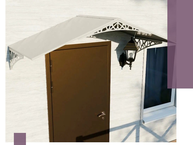 Металлические козырьки на входы и террасы в Вятских Поляне