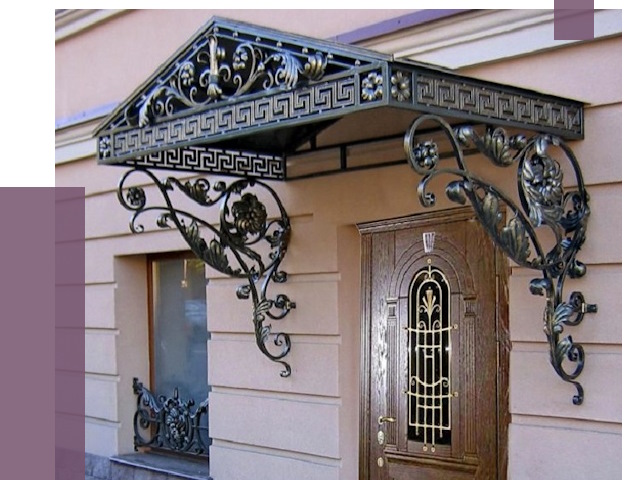 Кованые козырьки в Вятских Поляне под ключ от 12637 руб. — ПРОЛЁТ