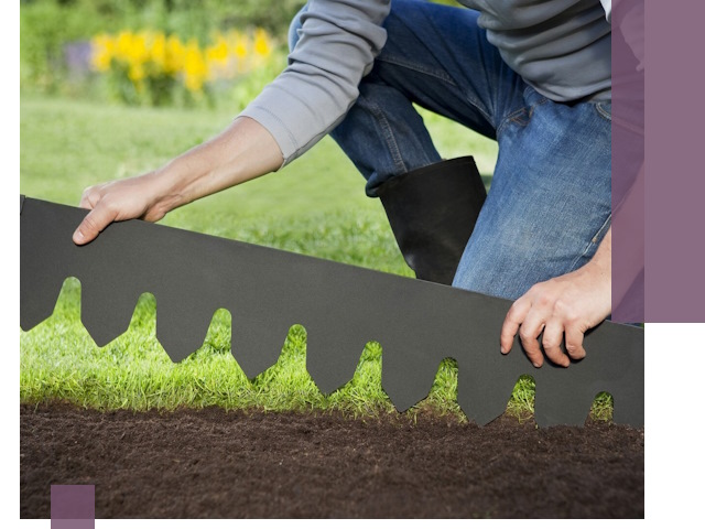 Металлические бордюры для газона в Вятских Поляне — изготовление и монтаж