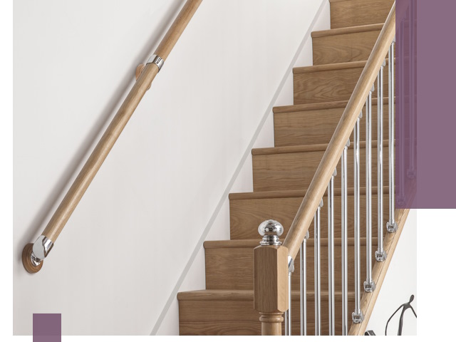 Пристенные поручни из стали и нержавейки под монтаж в Вятских Поляне